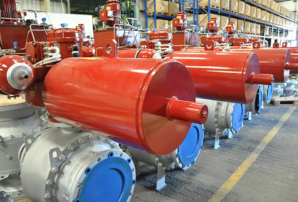 valves with actuators at Trouvay & Cauvin facility